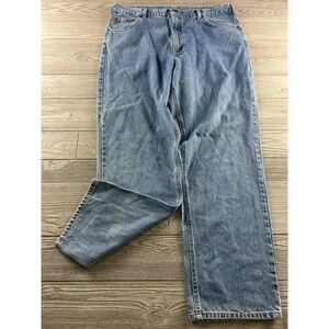 Carhartt B160 STW Relaxed Fit Work Jeans Mens 40x32 Light Wash Denim